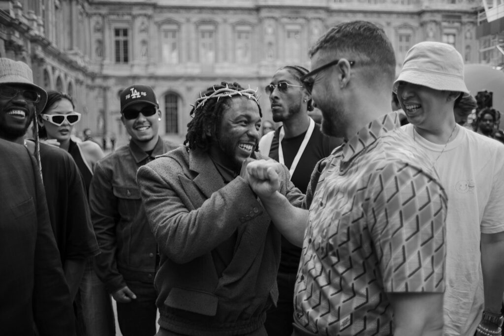 Kendrick Lamar & Justin Timberlake nach der Louis-Vuitton-Show, Paris