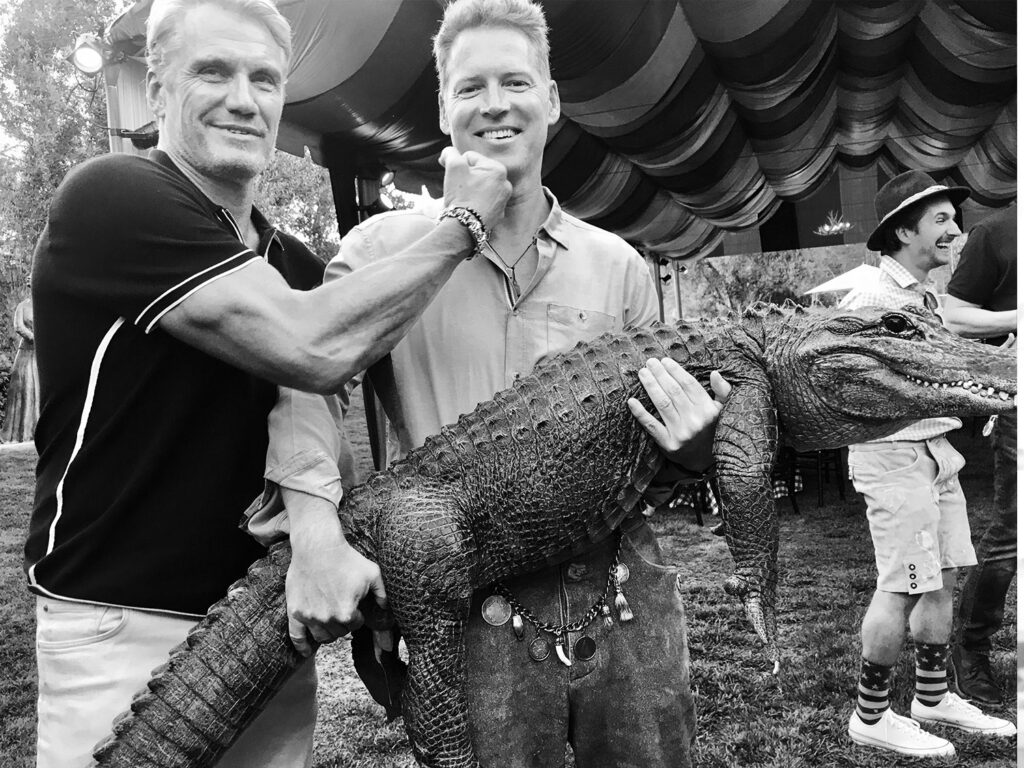 Mit seinem Klienten Dolph Lundgren (Foto: Knapp-Schwarzenegger privat)