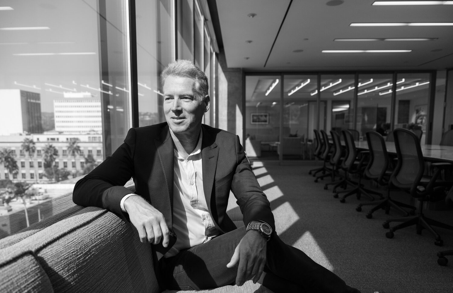 Patrick Knapp-Schwarzenegger at his law office in Beverly Hills (Photo: CALL Magazine/Rainer Hosch)